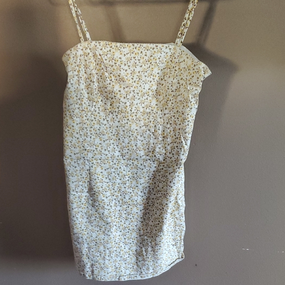 Floral Print Dress with Spaghetti Straps